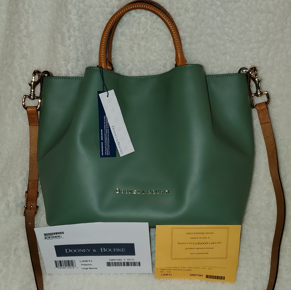 Dooney and Bourke large barlow pistachio nwt